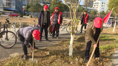 通城一中：党员干部义务劳动 创建美丽健康校园