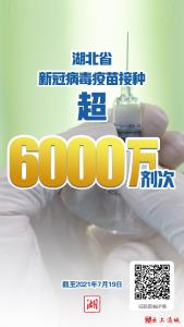 湖北省新冠疫苗接种超6000万剂次 安全稳妥推进12岁至17岁人群接种