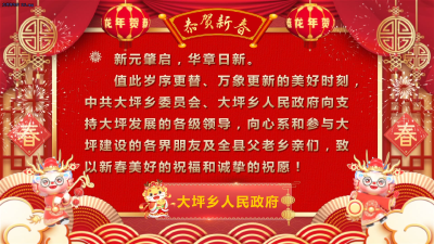 大坪乡人民政府向大家拜年啦！