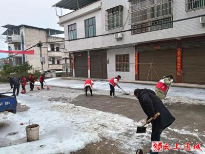 通城县马港镇推垅社区：清雪除冰保畅通 为民铲出安全路