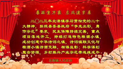 北港镇人民政府向大家拜年啦！