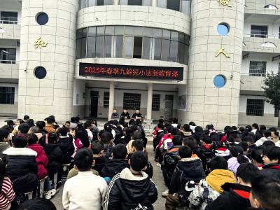 通城县马港镇九岭小学：上好法治教育课 点亮校园“护航灯”