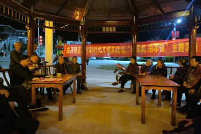 通城县关刀镇道上村：清明话家风 模范传孝道