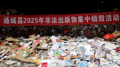 通城县开展非法出版物集中销毁活动