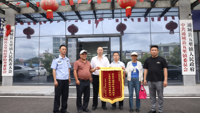通城县五里镇：调解暖人心 锦旗表真情