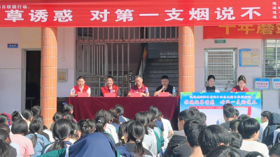 拒绝烟草诱惑 对第一支烟说不丨通城县四庄中学开展世界无烟日宣传活动