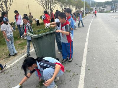 通城县麦市中心完小：童心迎国庆 志愿伴成长