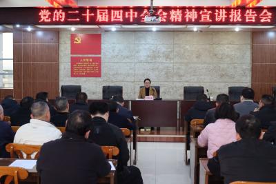 通城县领导到县农业农村局宣讲党的二十届四中全会精神  