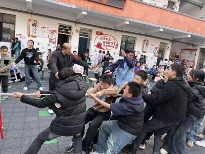 通城县隽水镇九宫小学举办冬季趣味运动会