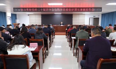 通城县领导到五里镇宣讲党的二十届四中全会精神  