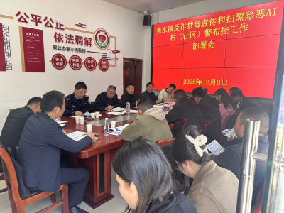 通城县隽水镇召开反诈、禁毒宣传和扫黑除恶工作部署会