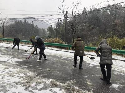 通城县马港镇党员干部以雪为令筑牢民生安全防线