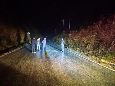 通城县四庄乡：寒夜巡路保平安 筑牢出行“安全线”