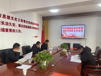县委宣传部召开2025年度领导班子民主生活会 