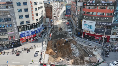 【我的城 在焕新】通城县湘汉路改造工程古龙路至解放西路段稳步推进 力争6月底全线贯通