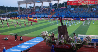 古瑶云歌登楚超赛场，文脉绿茵共耀咸宁