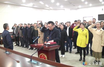 崇阳县新任职副局长（副主任）向宪法集中宣誓