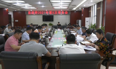 县长郑俊华主持召开县政府2021年第5次常务会议