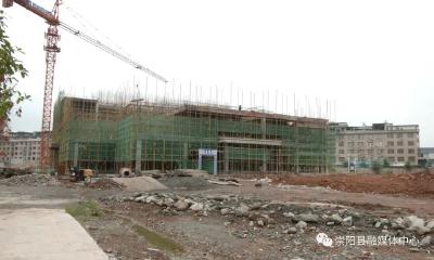 崇阳这个农贸市场火热施工中！预计9月完成主体工程建设......