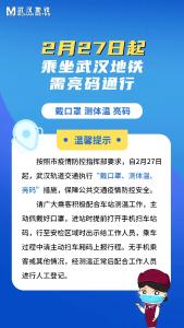 今起，乘坐武汉地铁需亮码通行