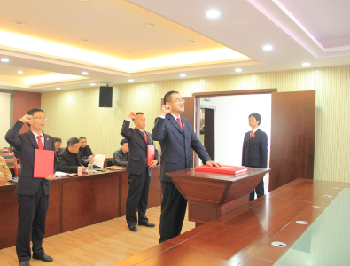 崇阳县法院新任命人员向宪法宣誓