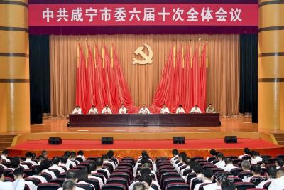 中共咸宁市委六届十次全体会议举行 全面构建现代化产业体系 加快打造武汉都市圈绿色发展重要增长极 周锋讲话 杨军朱庆刚梁细林出席
