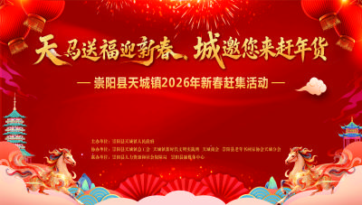 【直播】天马送福迎新春 “城”邀您来赶年货 | 崇阳县天城镇2026年新春赶集活动