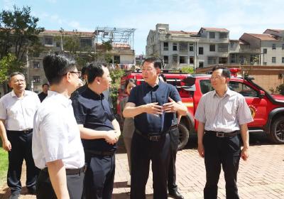 关志鸥在黄石鄂州指导抢险救灾和防汛防台风工作