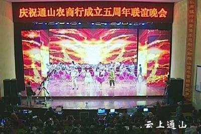 通山农商行举办成立五周年迎春联谊晚会
