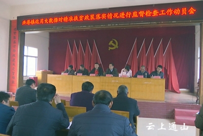 洪港镇扎实推进运用大数据对精准扶贫政策落实情况进行监督检查工作
