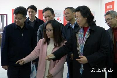 省商务厅厅长邱丽新来我县调研
