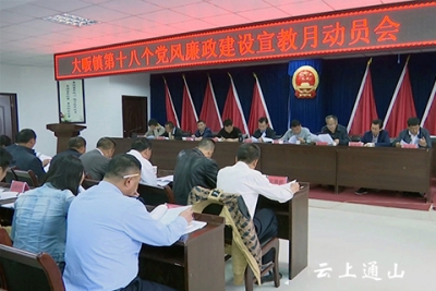 大畈镇召开第十八个党风廉政建设宣传教育月活动动员会