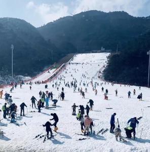 【全域旅游看通山】旅游“爆款地” 九宫山滑雪场喜迎1.2万游客新春滑雪