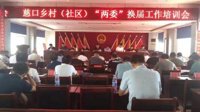 【假期我在岗】慈口乡：精心筹划  周密部署  推进村（社区）“两委”换届工作 