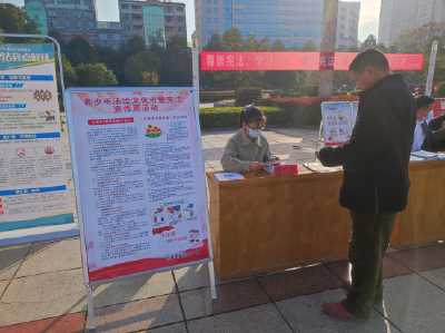 团县委开展青少年法治文化节暨宪法宣传周活动