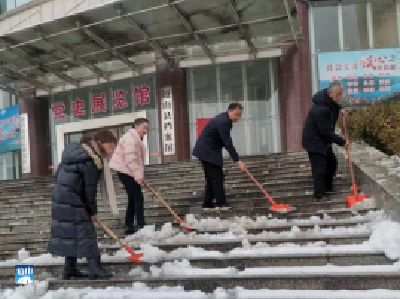 【众志成城抗冰雪】破冰铲雪 通山档案人在行动