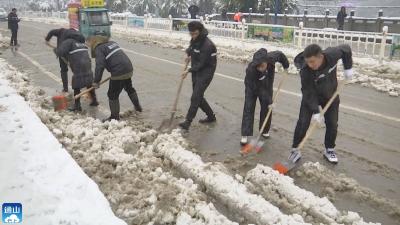 【众志成城抗冰雪】V视 | 通山县市政公司组织干部职工开展扫雪除冰行动