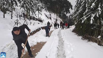 【众志成城抗冰雪】黄沙铺镇：发动群众力量 破冰除雪确保村村通