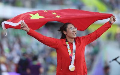 中国队第二金！冯彬夺得田径世锦赛女子铁饼冠军