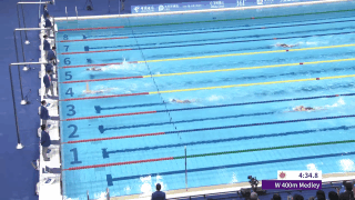 杭州第19届亚运会游泳赛场精彩对决 中国队再揽四金  