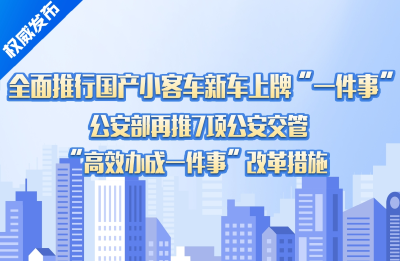11月1日起 国产小客车新车上牌网上一站办理