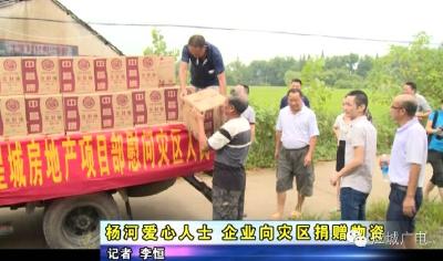 杨河爱心人士、企业向灾区捐赠物资