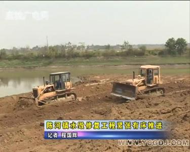 陈河镇水毁修复工程紧张有序推进