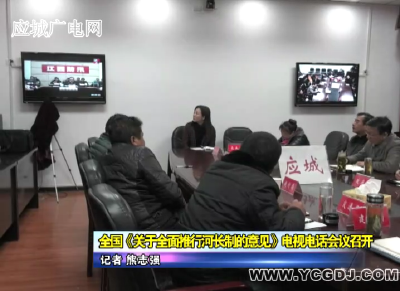 全国《关于全面推行河长制的意见》电视电话会议召开