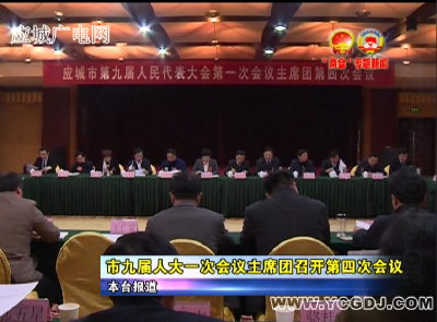 应城市九届人大一次会议主席团召开第四次会议