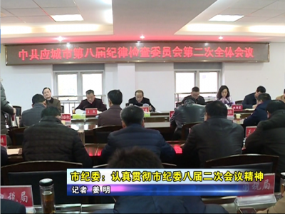 应城市第八届纪律检查委员会第二次全体会议召开  