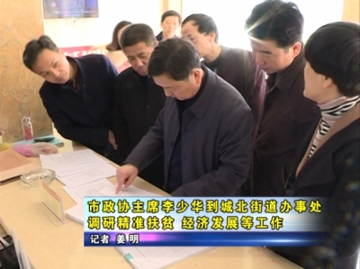 应城市政协到城北街道办事处调研精准扶贫、经济发展等工作