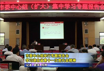 市委中心组举行专题报告会  学习湖北省第十一次党代会精神