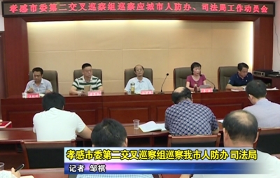 孝感市委第二交叉巡察组巡察应城市人防办、司法局  