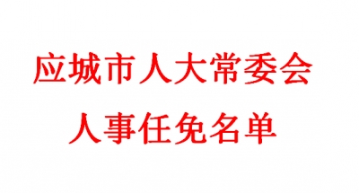 应城市人大常委会人事任免名单